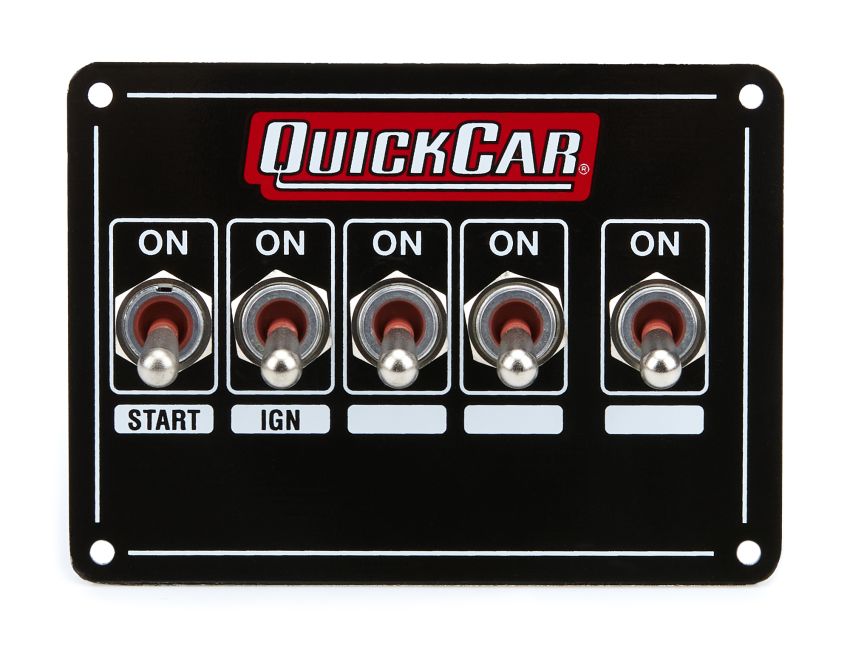 QUICKCAR RACING PRODUCTS QRP50-7731 Ignition Panel - Single Ing. w/Acc Switches