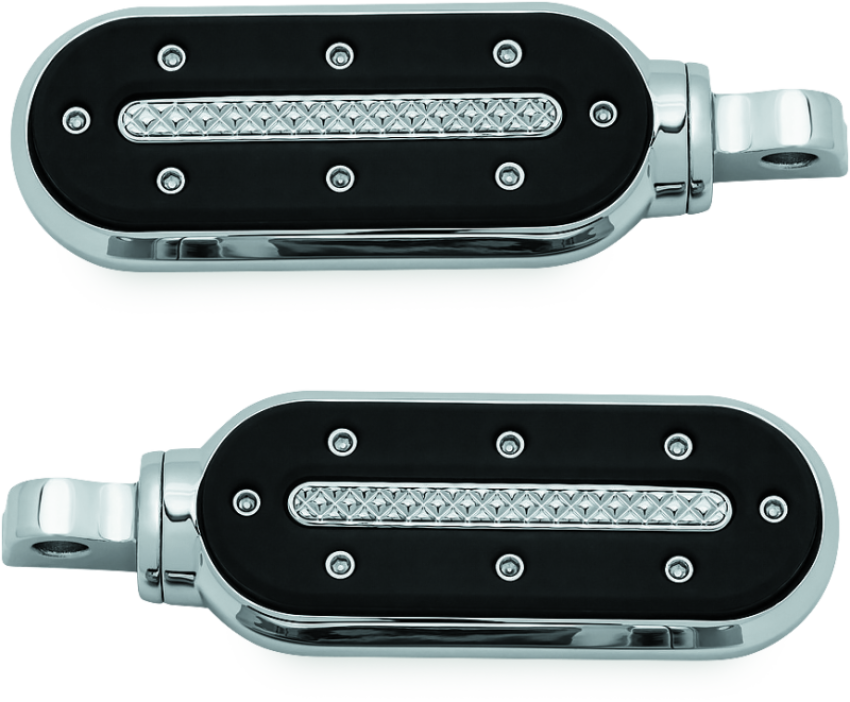 Kuryakyn 7031 Heavy Industry Pegs With Adapters Chrome
