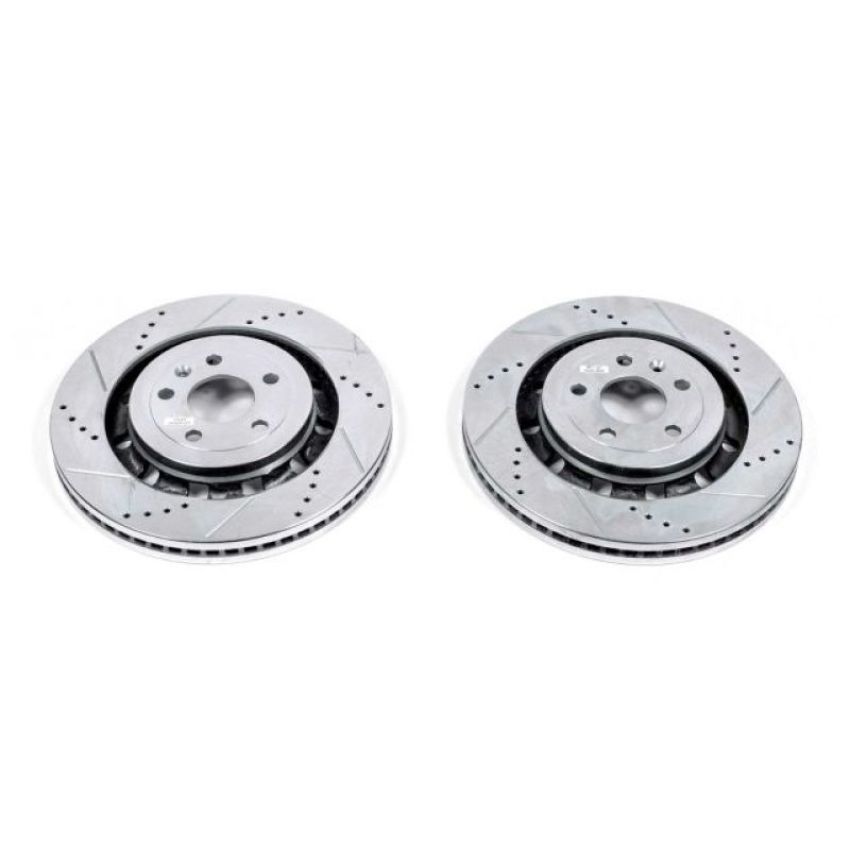 PowerStop AR85141XPR PowerStop Evolution Performance Drilled, Slotted & Plated Brake Rotor Pair