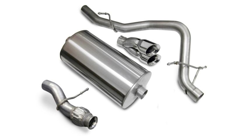 Corsa Performance 14912 3.0in. Cat-Back Single Rear Exit with Twin 4.0in. Polished Pro-Series Tips