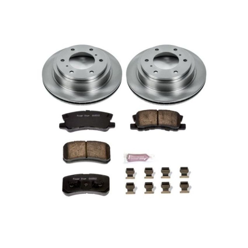 PowerStop KOE3119 OE Stock Replacement Low-Dust Ceramic Brake Pad and Rotor Kit