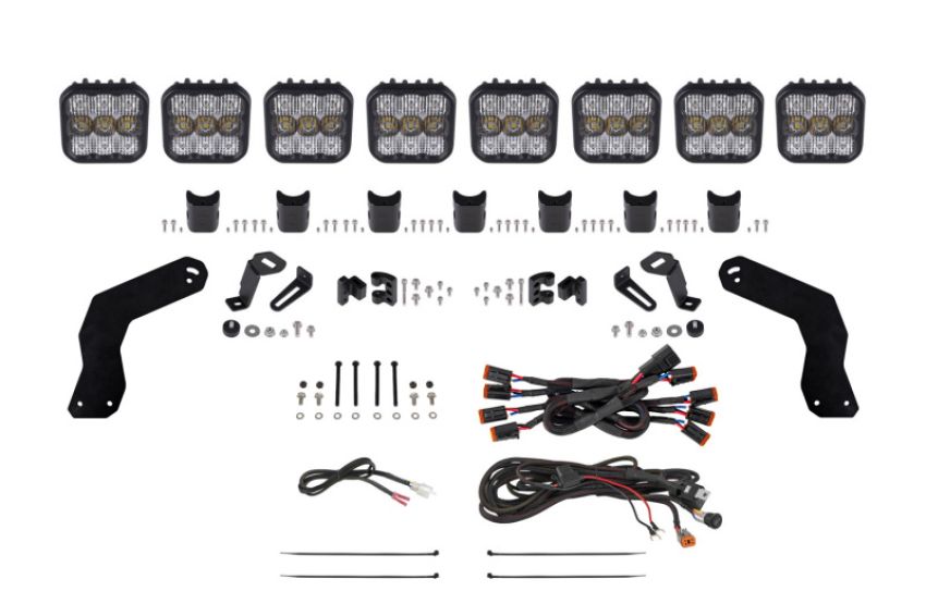 Diode Dynamics DD7892 17-24 Can-Am Maverick X3 SS5 Pro CrossLink Roof Lightbar Kit - White Combo