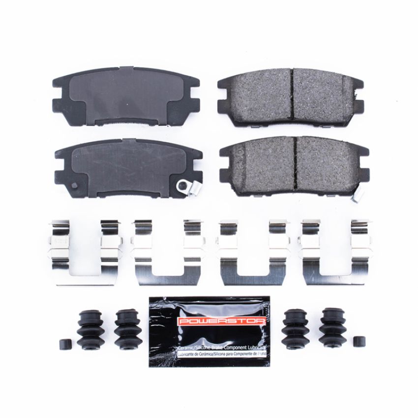 PowerStop Z23-567 PowerStop - Z23 Daily Driver Carbon-Fiber Ceramic Brake Pads with Hardware Kit