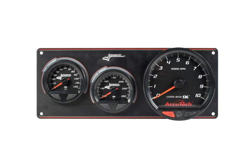 LONGACRE LON52-44572 Waterproof SMI 2 Gauge Panel W/Tach OP/WT