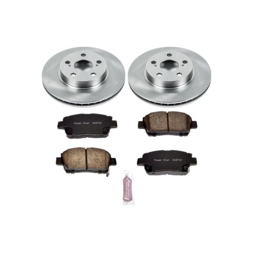 PowerStop KOE5219 OE Stock Replacement Low-Dust Ceramic Brake Pad and Rotor Kit