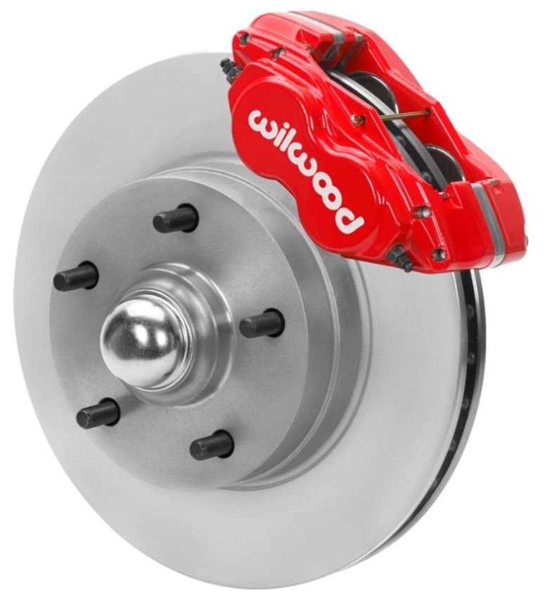 Wilwood 140-15980-R 70-81 FBody/75-79 A&XBody Dynalite Frt Brk Kit 11in Rtr Red Calipers Use w/ Pro Drop Spindle
