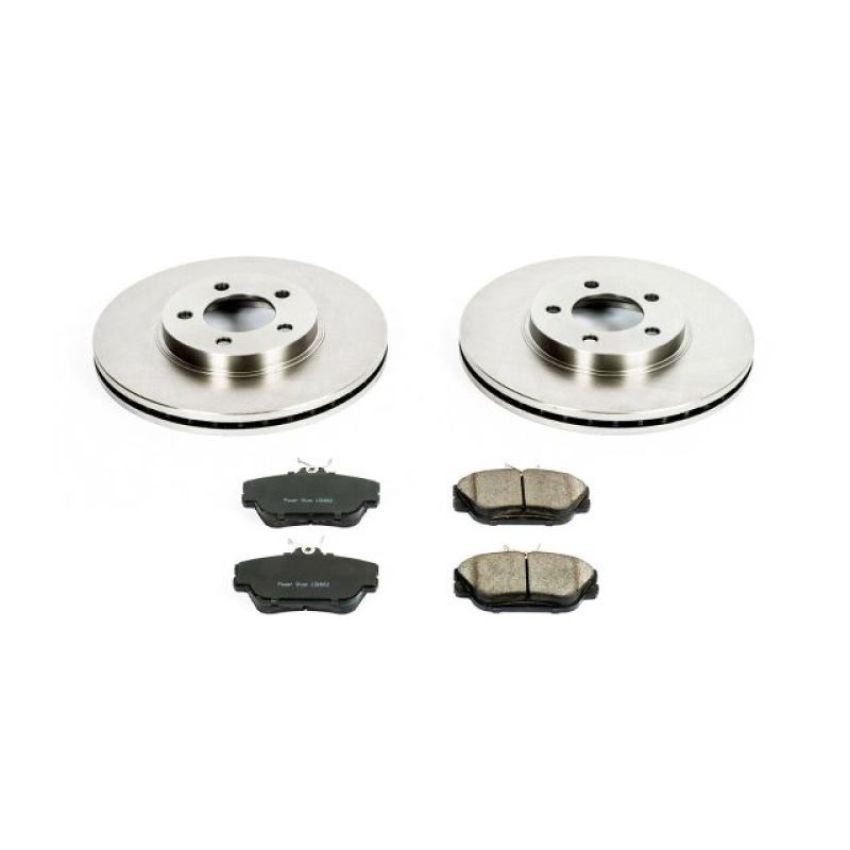 PowerStop KOE1318 OE Stock Replacement Low-Dust Ceramic Brake Pad and Rotor Kit