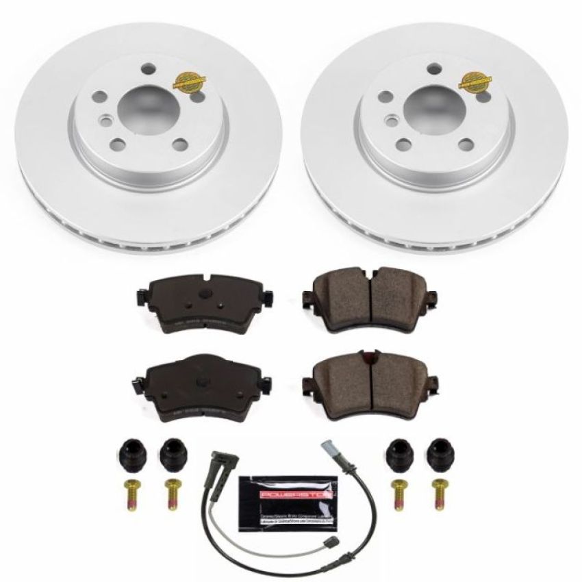 PowerStop CRK7979 Genuine Geomet Coated Rotor and Carbon-Fiber Ceramic Brake Pad Kit
