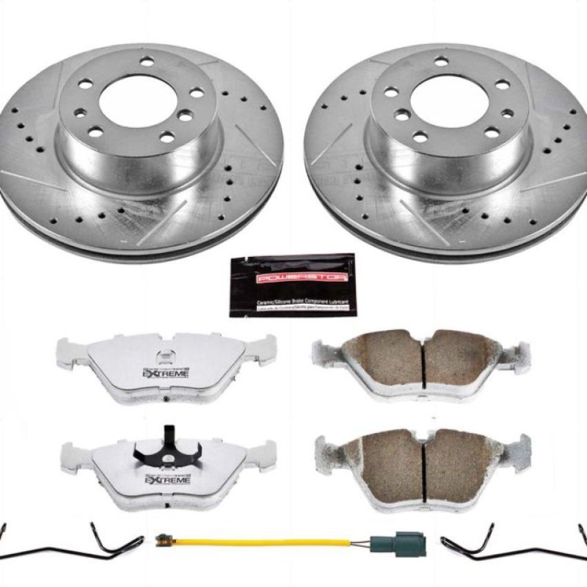 PowerStop K7334-26 Z26 Street Performance Ceramic Brake Pad and Drilled & Slotted Rotor Kit