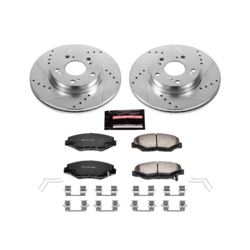 PowerStop K6490-36 Z36 Truck and SUV Carbon-Fiber Ceramic Brake Pad and Drilled & Slotted Rotor Kit