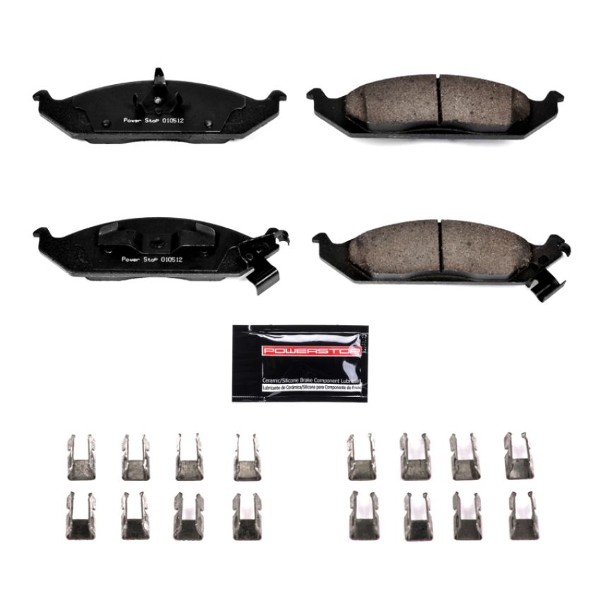 PowerStop Z23-650 PowerStop - Z23 Daily Driver Carbon-Fiber Ceramic Brake Pads with Hardware Kit