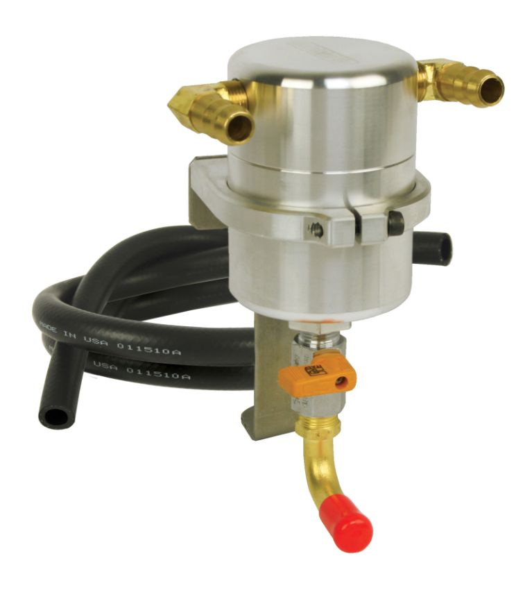 Moroso 85482 06-10 Jeep SRT8 Air/Oil Separator Catch Can - Billet Aluminum