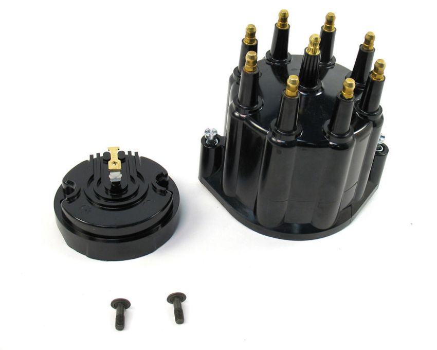 PERTRONIX IGNITION PRTD600710 Dist. Cap & Rotor Kit - Black w/Male Tower