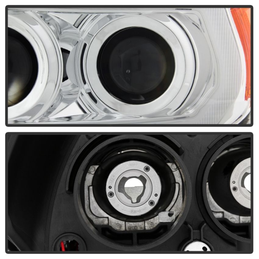 SPYDER 5085825 Projector Headlights - Sequential LED Turn Signal - Chrome