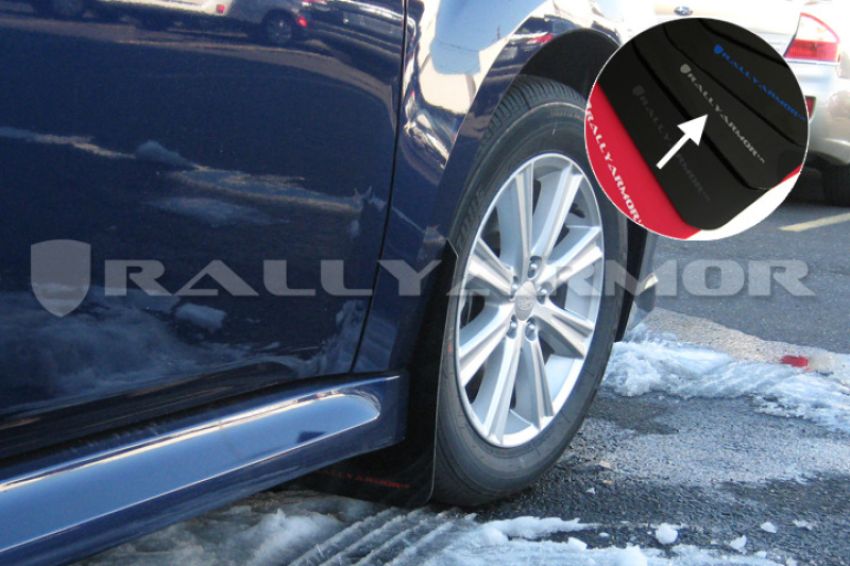 Rally Armor MF14-UR-BLK/SIL Black Mud Flap/Silver Logo