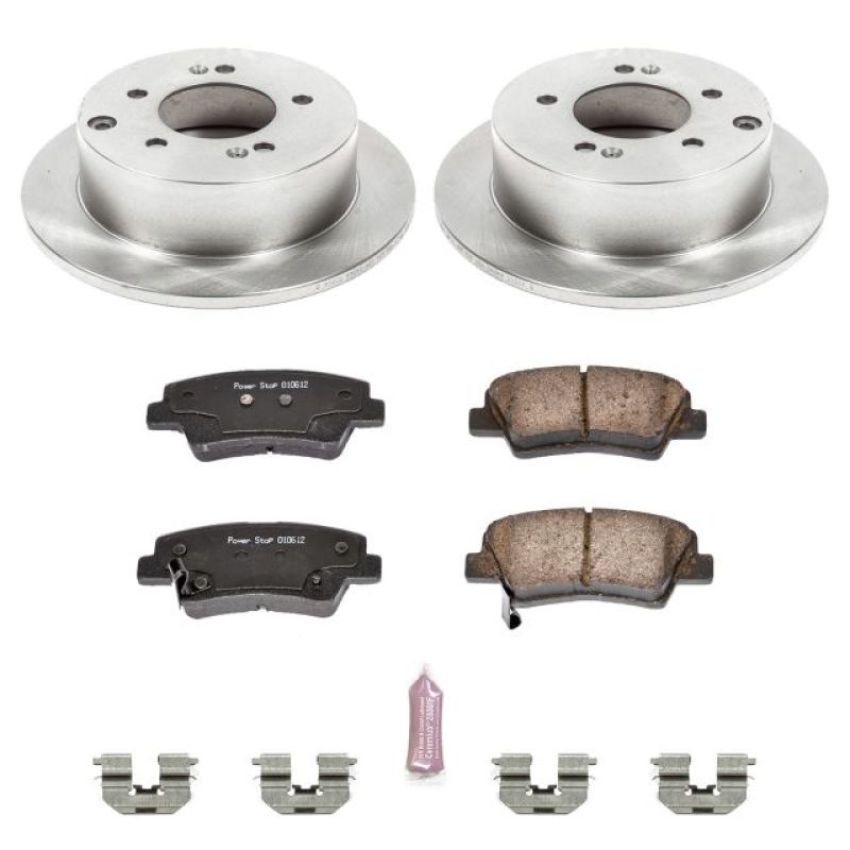 PowerStop KOE5916 OE Stock Replacement Low-Dust Ceramic Brake Pad and Rotor Kit