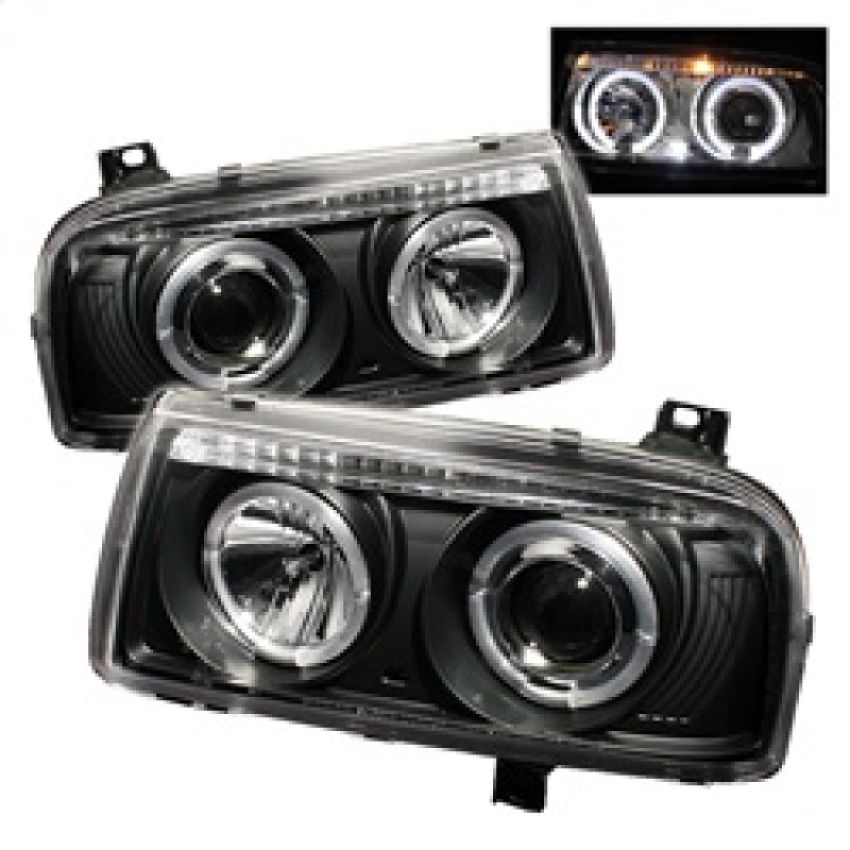 SPYDER 5012197 Projector Headlights - LED Halo - Black
