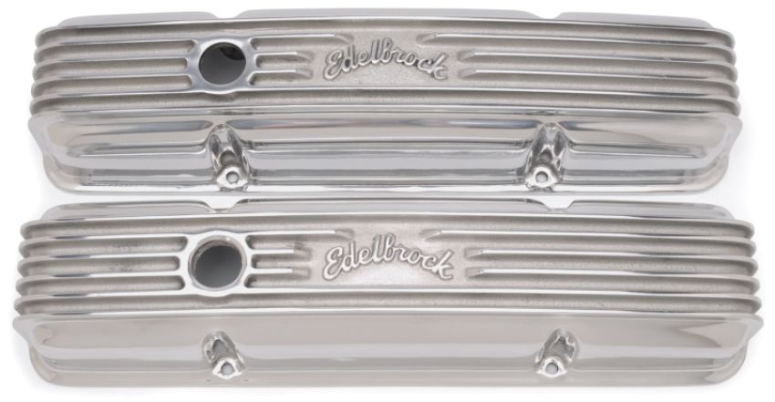 Edelbrock 4144 Valve Cover Classic Series Chevrolet 1959-1986 262-400 CI V8 Polshed