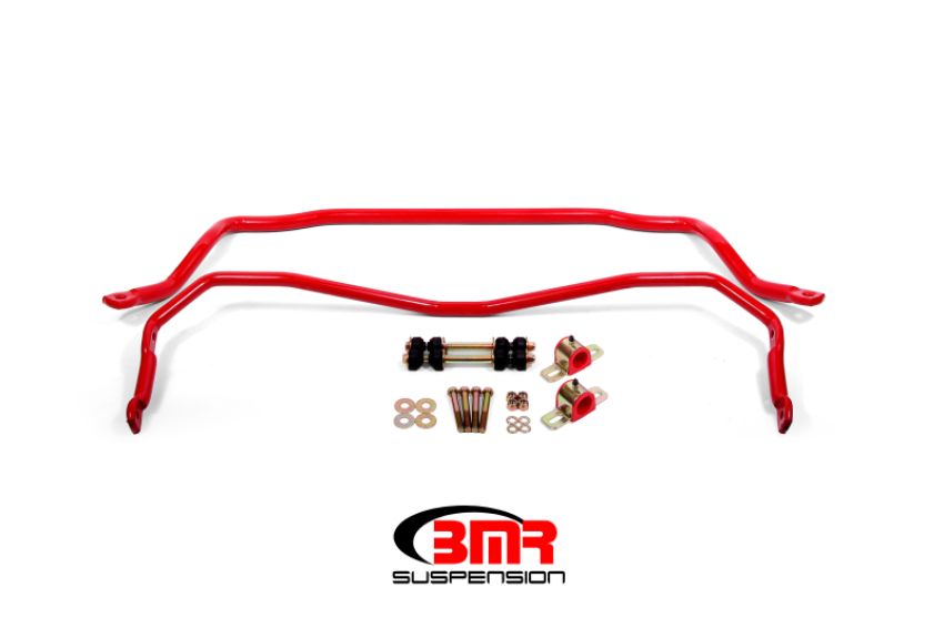 BMR Suspension SB028R BMR 64-72 A-Body Front & Rear Sway Bar Kit w/ Bushings - Red