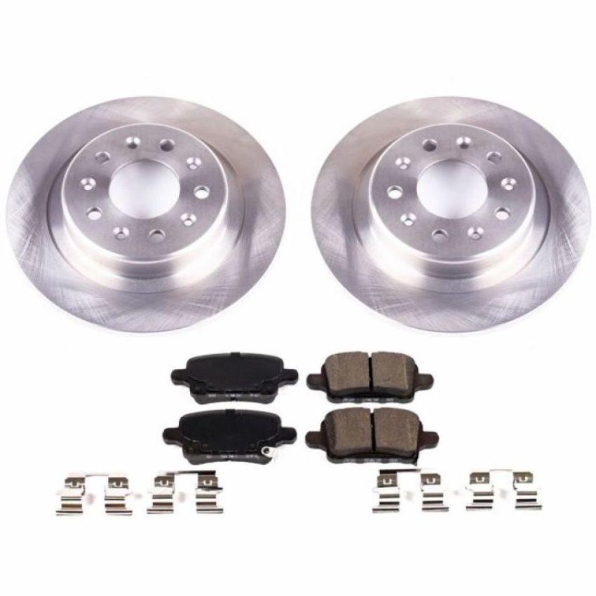 PowerStop KOE7721 OE Stock Replacement Low-Dust Ceramic Brake Pad and Rotor Kit
