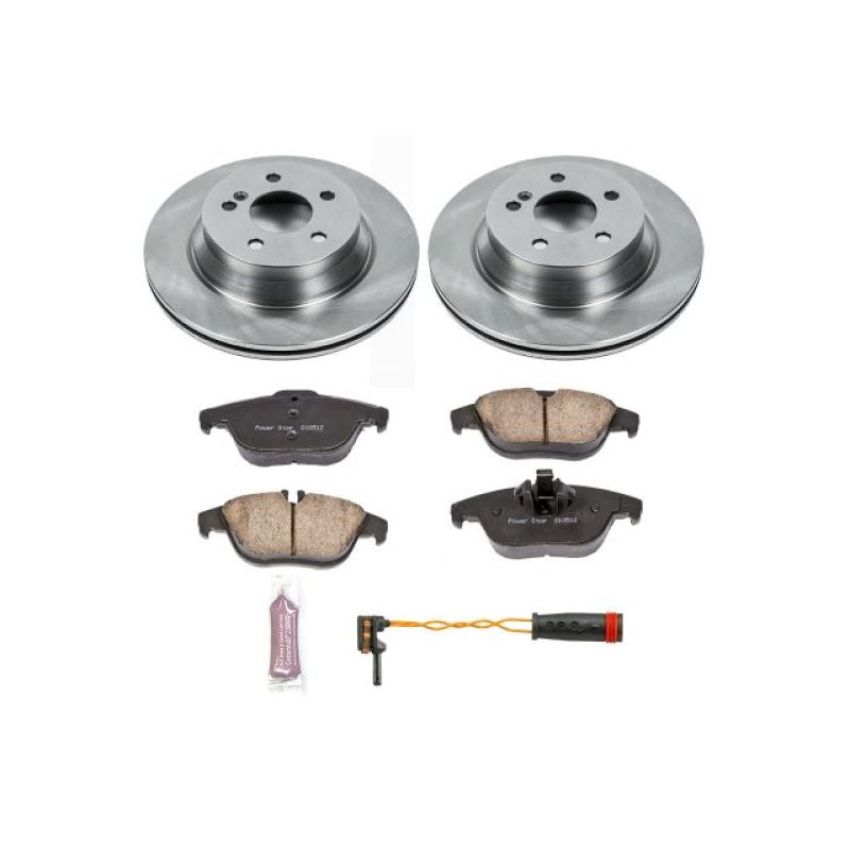 PowerStop KOE6715 OE Stock Replacement Low-Dust Ceramic Brake Pad and Rotor Kit