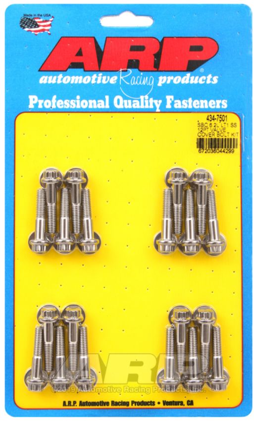 ARP 434-7501 Chevy LT1 6.2L Valve Cover 12pt Stainless Steel Bolt Kit