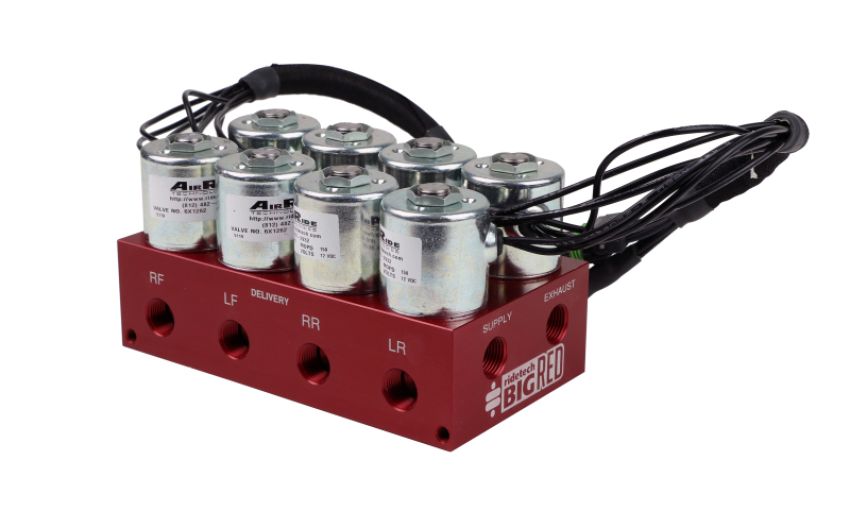 Ridetech 31937400 BigRed 4-Way valve with 3/8