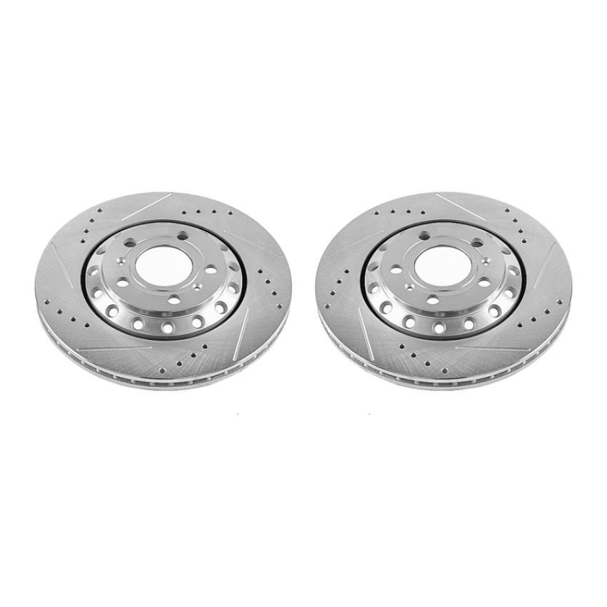 PowerStop EBR1010XPR PowerStop Evolution Performance Drilled, Slotted & Plated Brake Rotor Pair