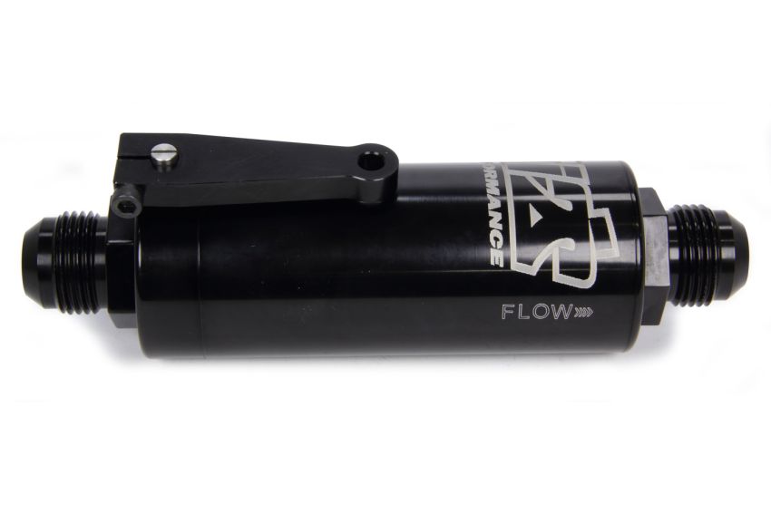 Ti22 PERFORMANCE TIP5512 12 AN Fuel Filter With Shutoff Black 100 Micron