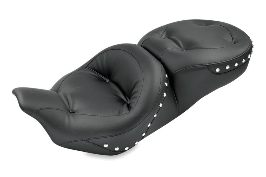 Mustang Motorcycle 76037 Mustang 08-21 Harley Electra Glide,Rd Glide,Rd King,Street Glide Std Tour 1PC Seat w/Studs - Black