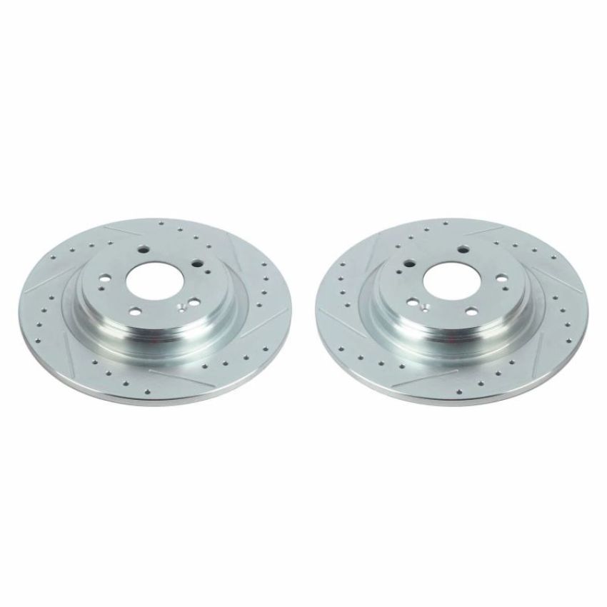 PowerStop JBR1781XPR PowerStop Evolution Performance Drilled, Slotted & Plated Brake Rotor Pair