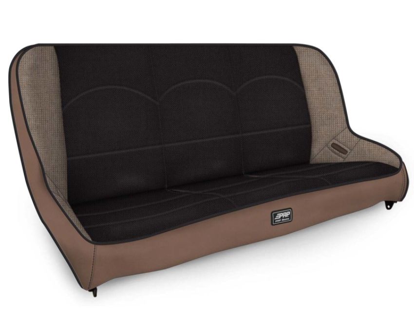 PRP Seats A3610-47-64 PRP Jeep JKU/JLU Low Back Rear Bench - Tan / Black