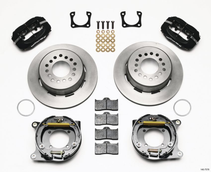 Wilwood 140-7578 Forged Dynalite P/S Park Brake Kit Chevy 12 Bolt-Spec 3.15in Brng