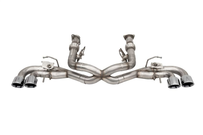 CORSA Performance 21105 Corsa 2020-2024 Corvette C8 3in Valved Cat-Back 4.5in Pol Quad Tips - Fits Factory NPP Exhaust