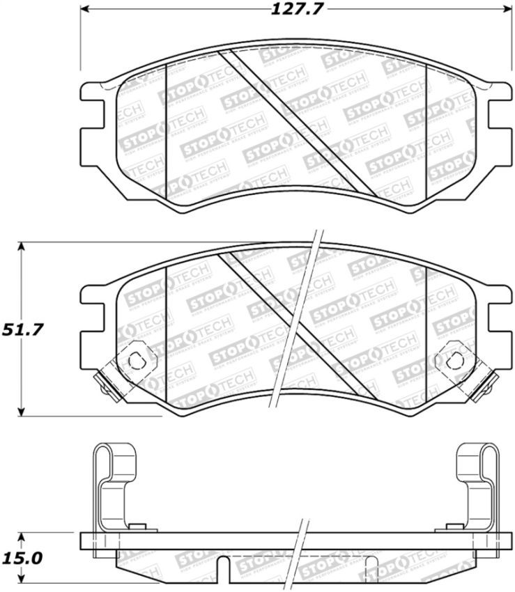 Stoptech 308.05490 Street Brake Pads - Front