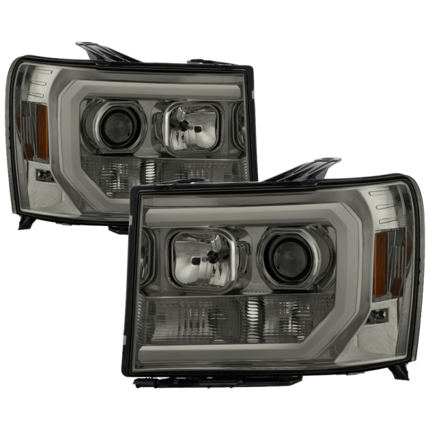 SPYDER 5083654 Projector Headlights - Version 2 - Light Bar DRL LED - Smoke