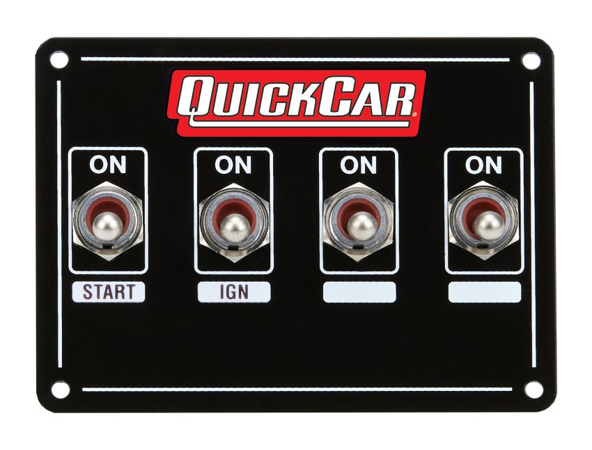QUICKCAR RACING PRODUCTS QRP50-740 Ignition Panel Extreme 4 Switch w/ Pigtail