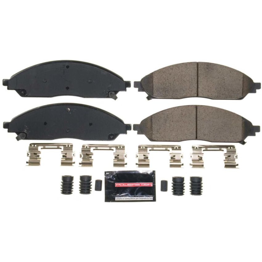 PowerStop Z23-2402 PowerStop - Z23 Daily Driver Carbon-Fiber Ceramic Brake Pads with Hardware Kit