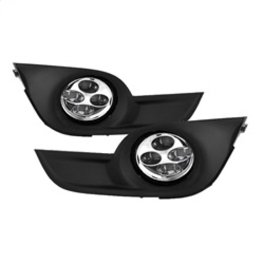 SPYDER 9031649 Daytime DRL LED Running Fog Lights w/Switch - Clear