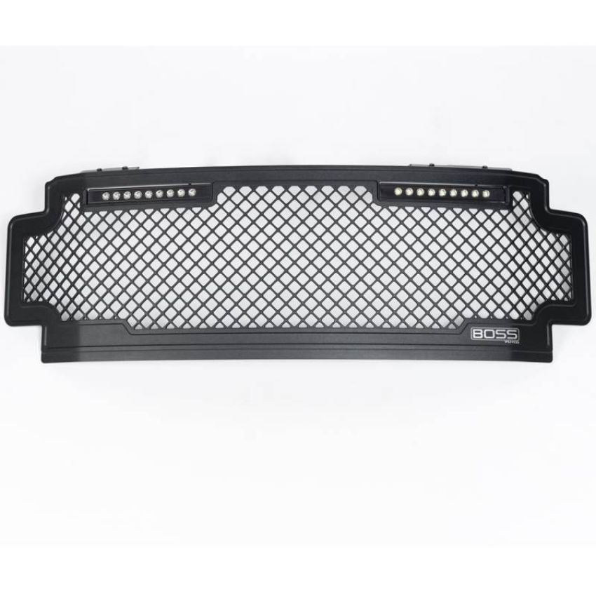 Putco 270547BL 17-20 Ford SuperDuty Lighted Boss Grille w/ Two 10in Luminix Light Bars (w/o Camera)