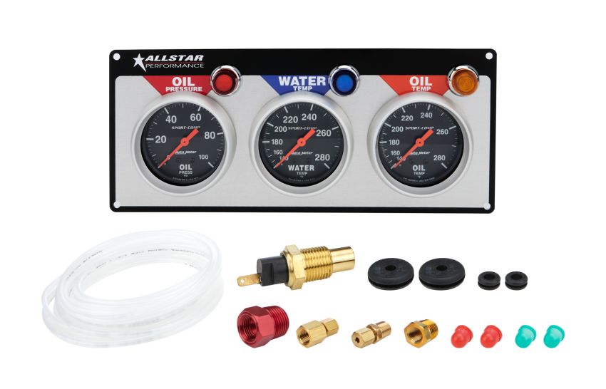 ALLSTAR PERFORMANCE ALL80112 3 Gauge Panel A/M OP/WT/OT Sport-Comp