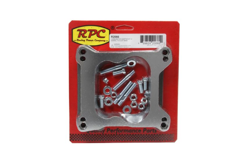 RACING POWER CO-PACKAGED RPCR2066 Carburetor Adapter Kit- 4 Barrel To Q-Jet Base