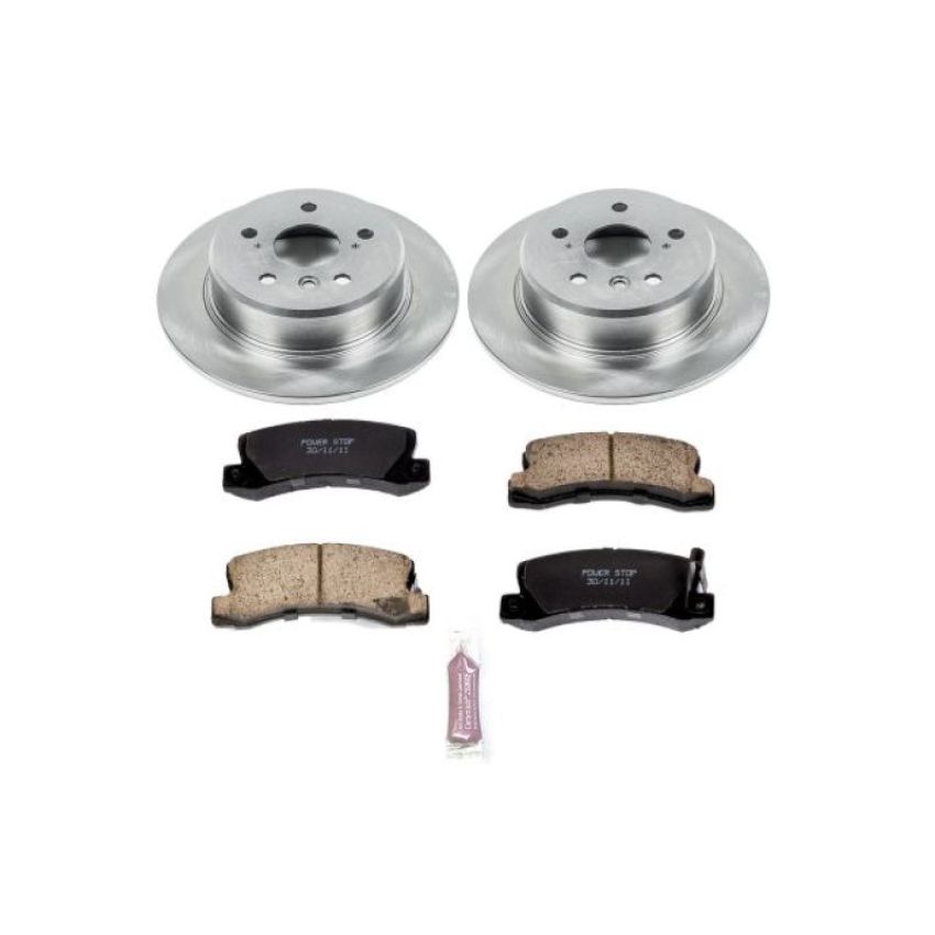PowerStop KOE6784 OE Stock Replacement Low-Dust Ceramic Brake Pad and Rotor Kit