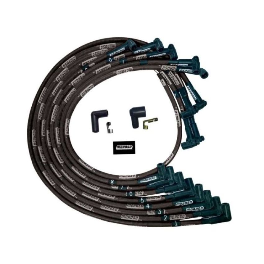 MOROSO MOR51528 Ultra Plug Wire Set SBC Under V/C Black