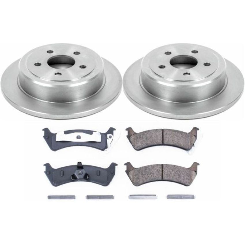 PowerStop KOE5098 OE Stock Replacement Low-Dust Ceramic Brake Pad and Rotor Kit