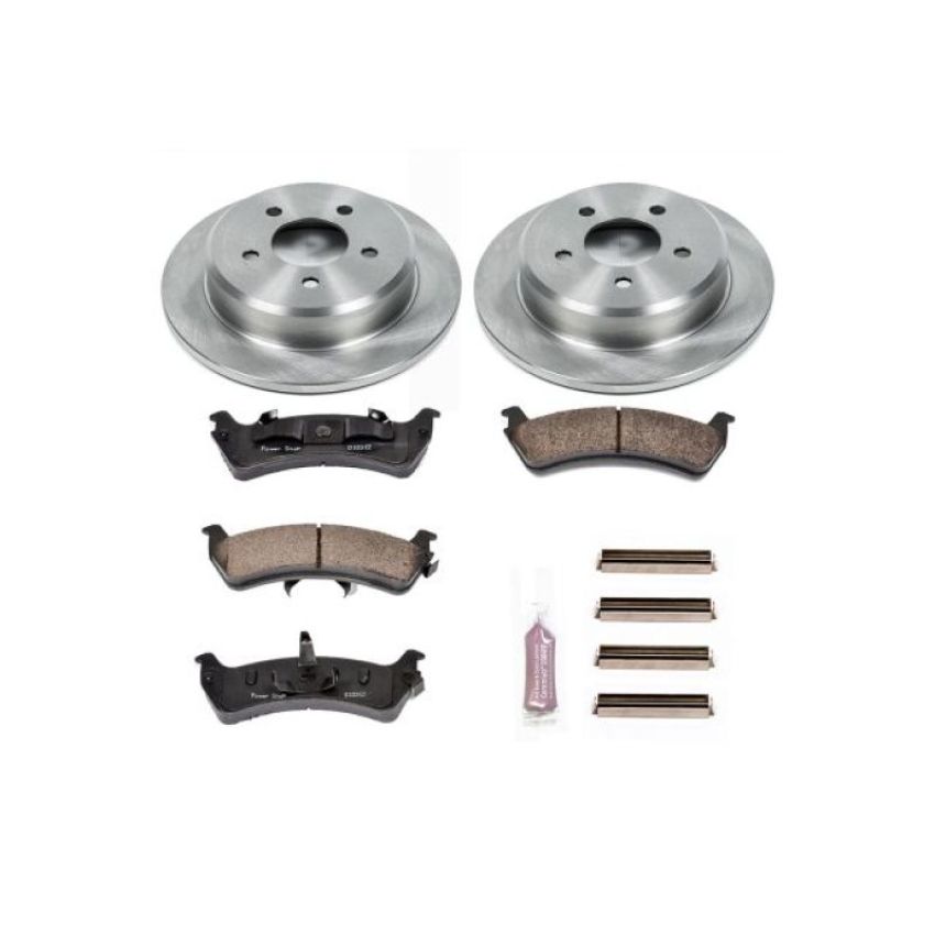 PowerStop KOE1858 OE Stock Replacement Low-Dust Ceramic Brake Pad and Rotor Kit