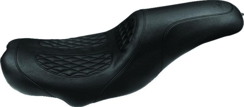 Mustang Motorcycle 75733 Mustang 96-03 Harley Sportster 3.3 Gal Vintage Touring-XIS 1PC Seat - Blackl