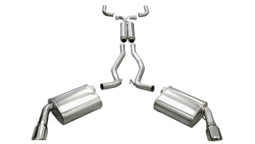CORSA Performance 14952 Corsa 2010-2015 Chevrolet Camaro Coupe SS 6.2L V8 Auto Polished Sport Cat-Back + XO Exhaust