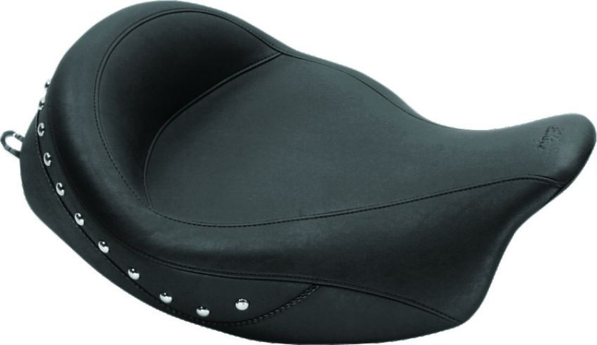 Mustang Motorcycle 76068 Mustang 08-21 Harley Electra Glide Std,Rd Glide,Rd King,Str Glide Touring Solo Seat w/Studs - Black