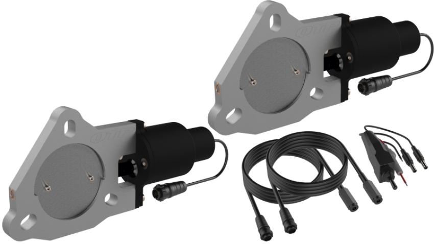 QTP QTEC60 3in Bolt-On QTEC Dual Electric Cutout Valves - Pair